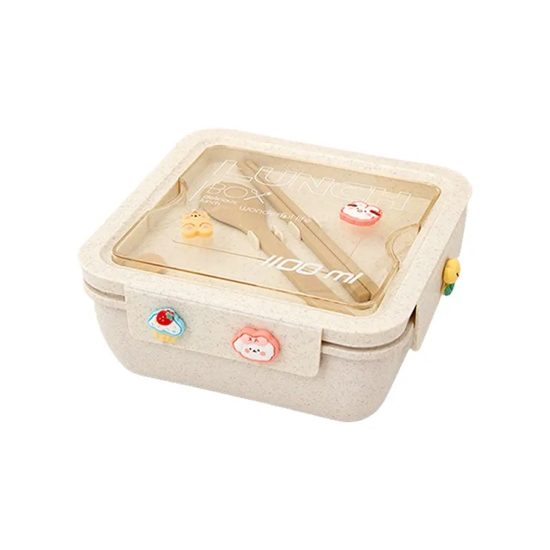 1100Ml Cute Lunch Box For Kids With Spoon And Chopsticks Ab-19