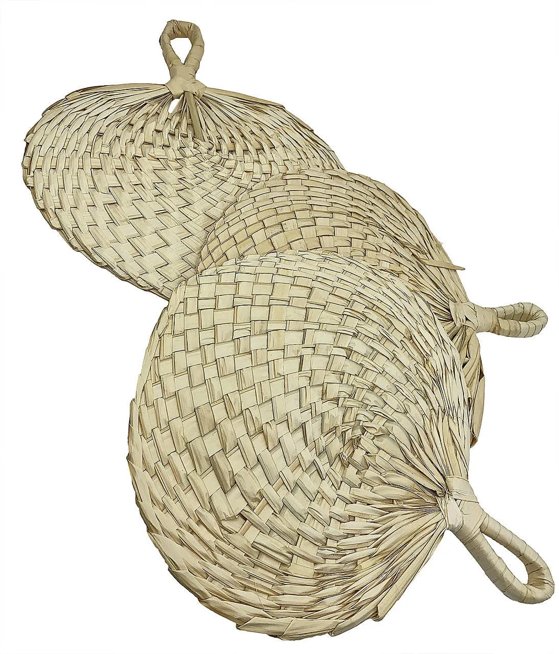 2100 pk3 Large Natural Raffia Fans