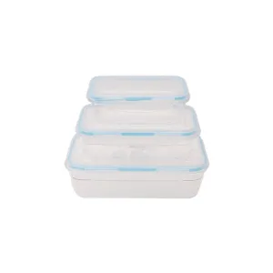 3 Piece Portable Lunch Box With Lids 9503