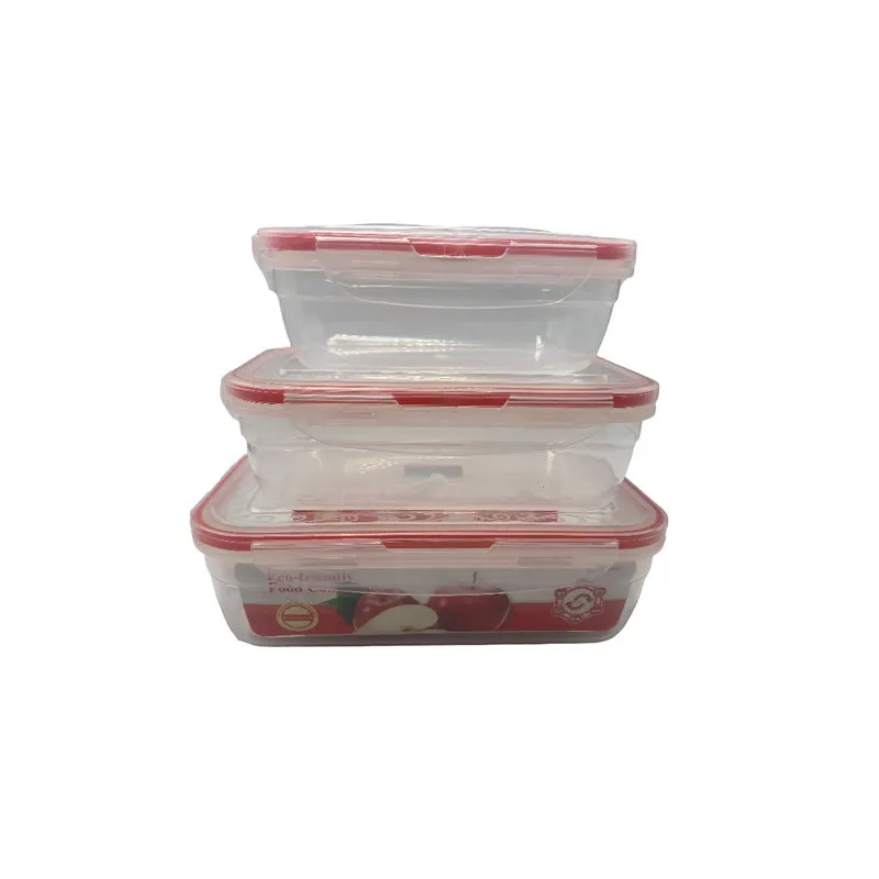 3 Piece Portable Lunch Box With Lids 9503