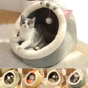 Adorable Cat Dog Pet Beds Hideout Caves