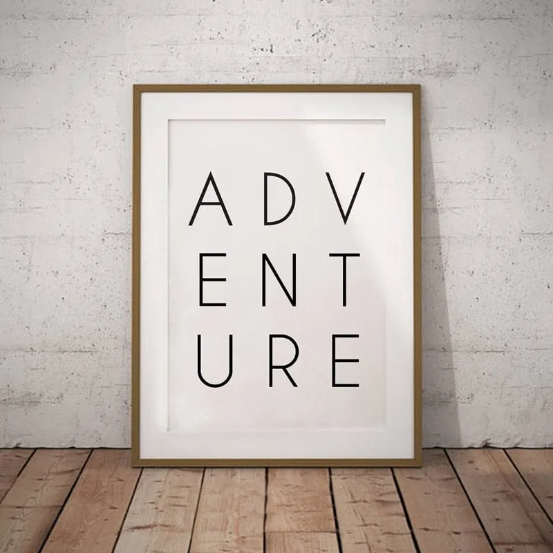 Adventure Wall Art Print on Canvas Modern Wall Decor - 8 Sizes (Frame Not Included)