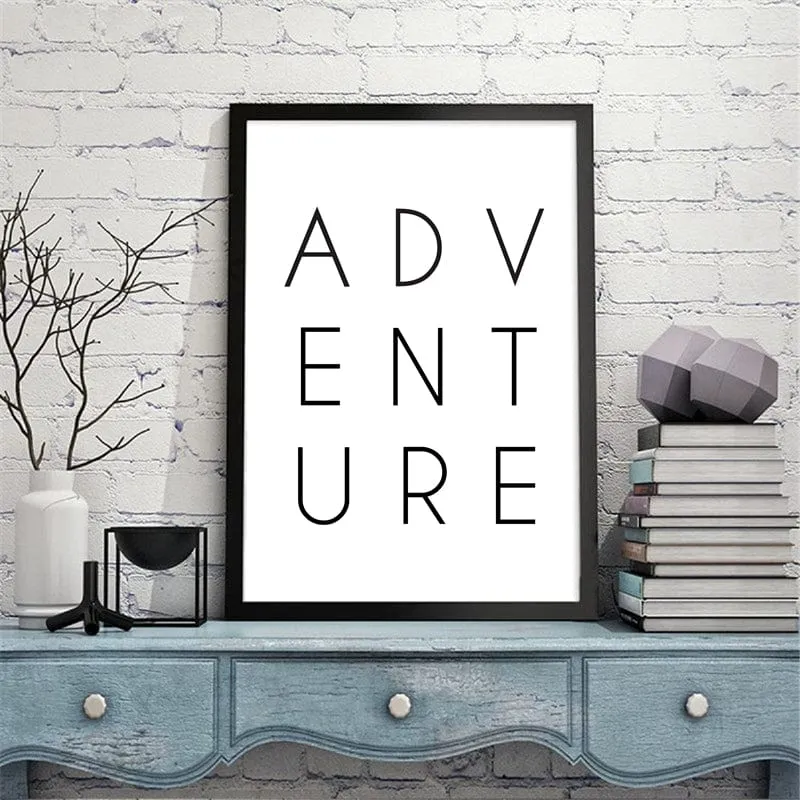 Adventure Wall Art Print on Canvas Modern Wall Decor - 8 Sizes (Frame Not Included)