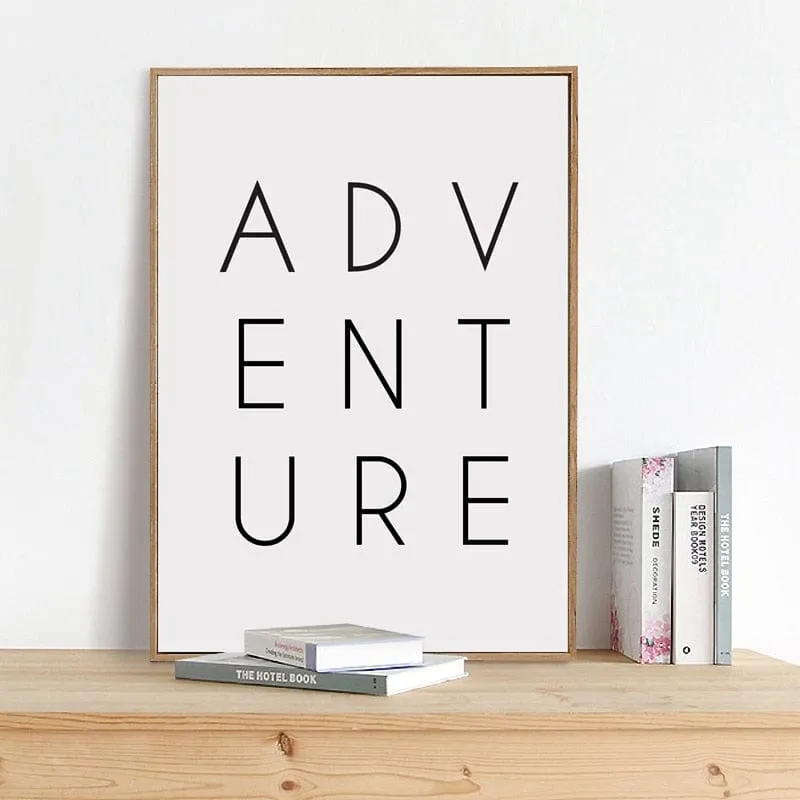 Adventure Wall Art Print on Canvas Modern Wall Decor - 8 Sizes (Frame Not Included)