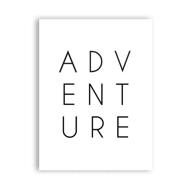 Adventure Wall Art Print on Canvas Modern Wall Decor - 8 Sizes (Frame Not Included)