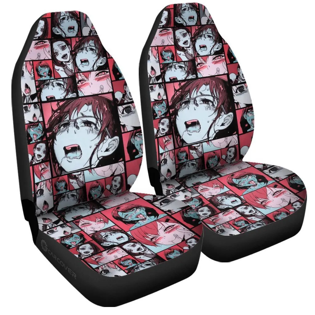 Ahegao Car Seat Covers Custom Vintage Car Interior Accessories