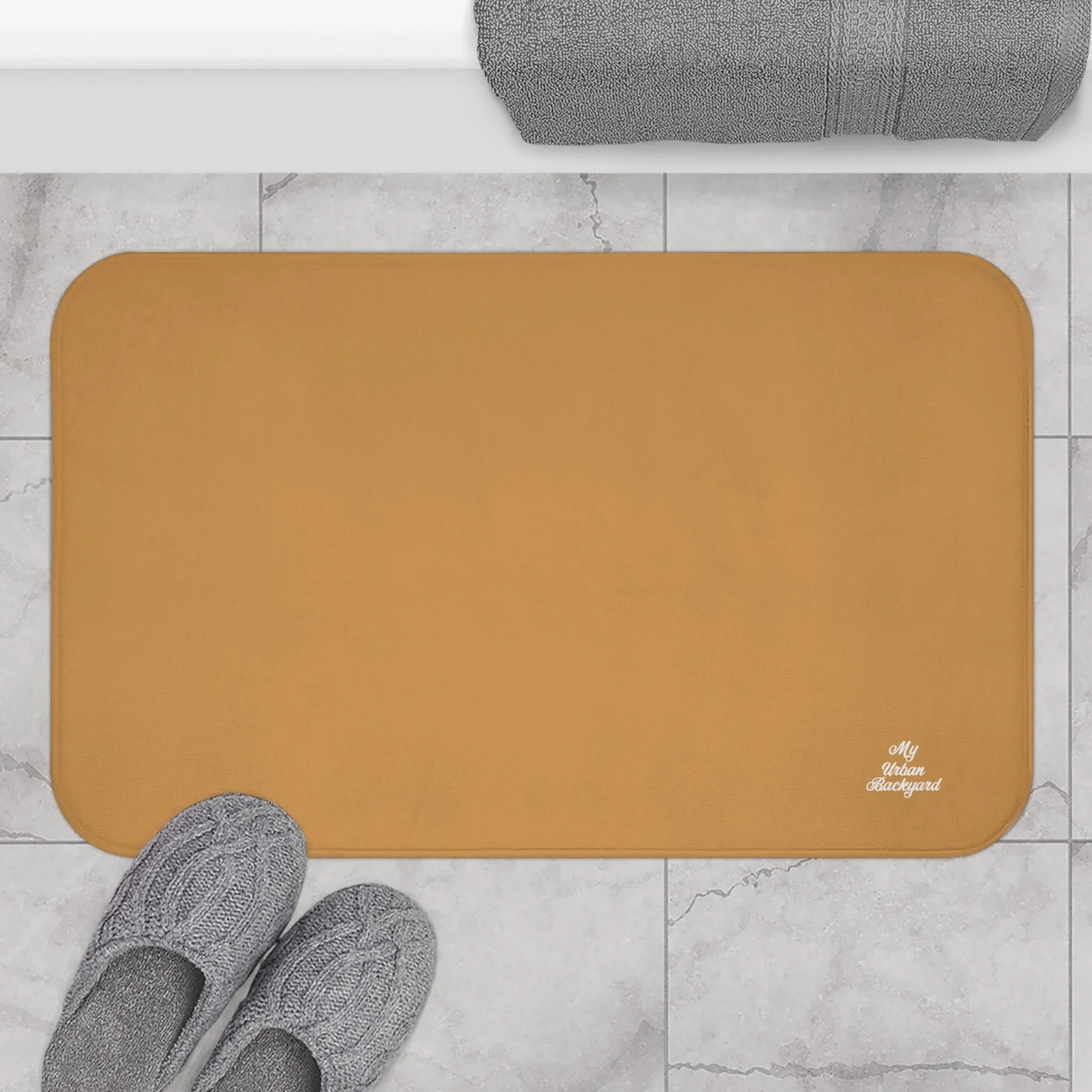 Amber Accent Color, Memory Foam Bath Mat - Cozy Bathroom Essential