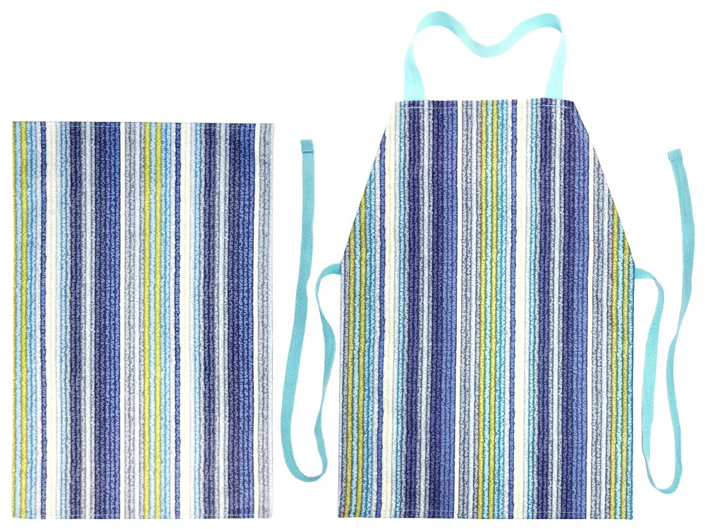 Aqua Stripe Aprons