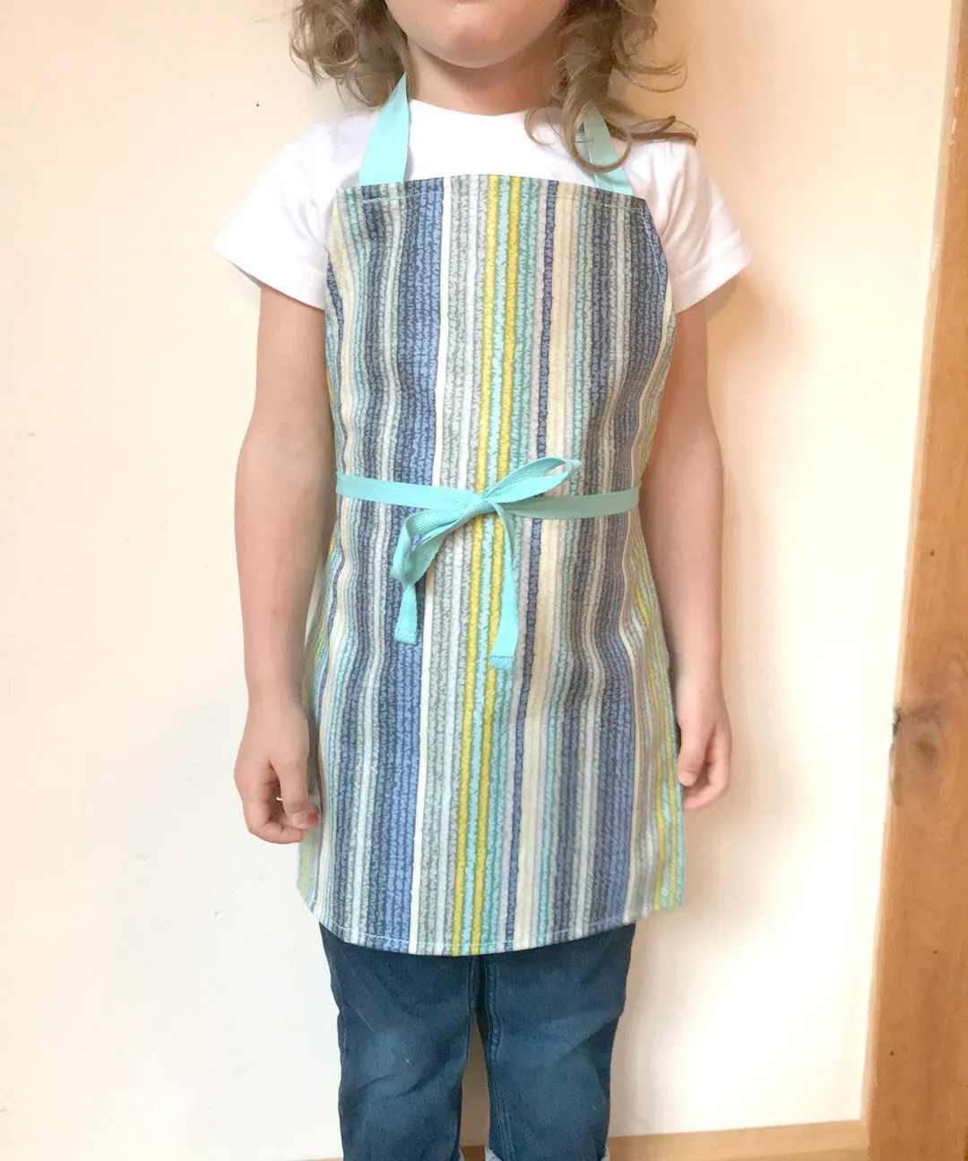 Aqua Stripe Aprons