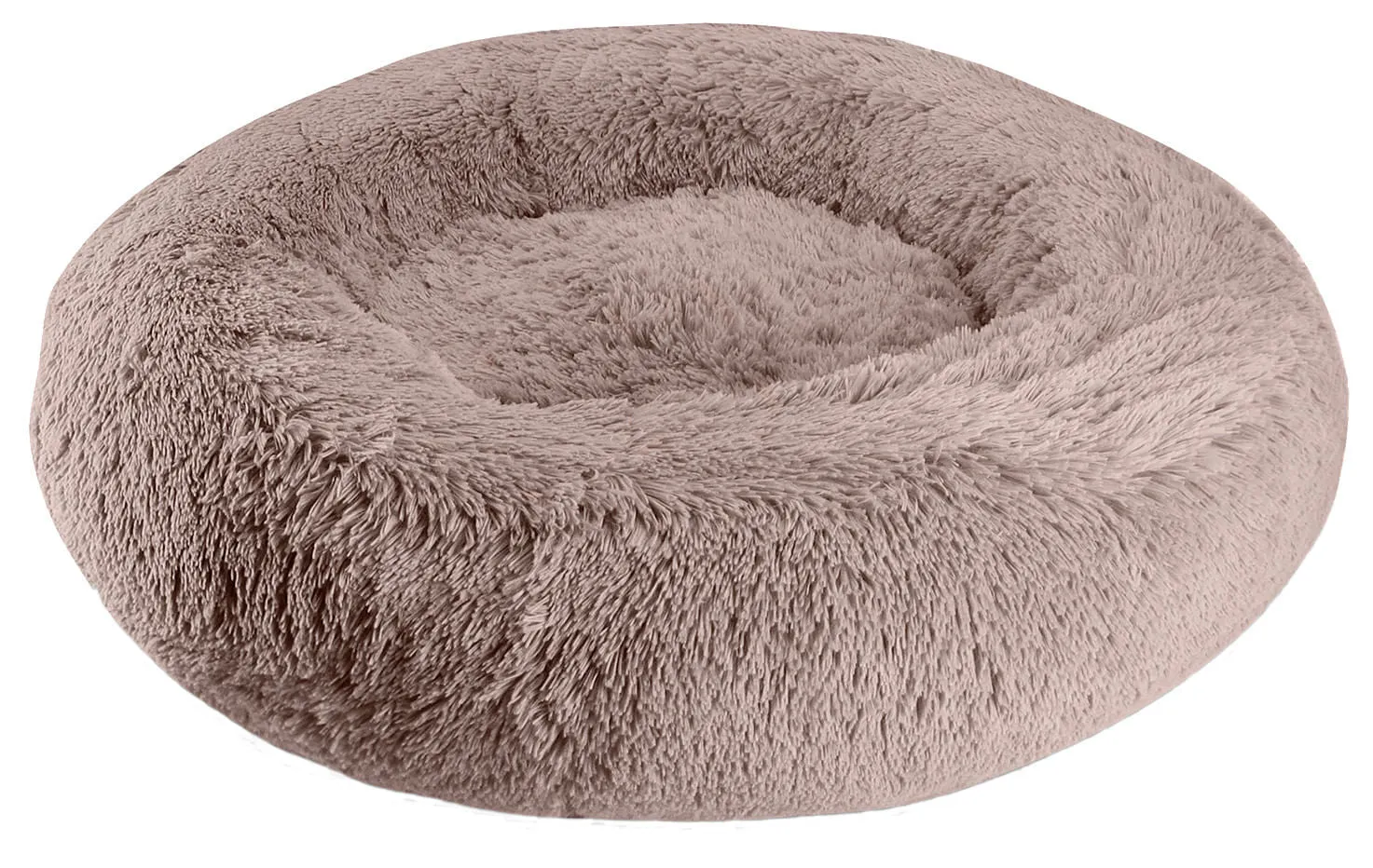 Arlee Shaggy Fur Donut Pet Bed, 39" x 11"