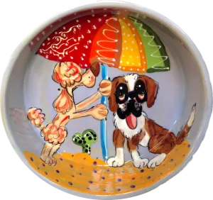 Beach Daze Whimsical Dog Bowl