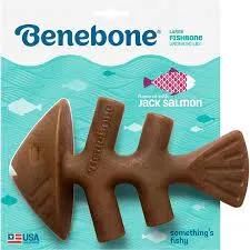 Benebone Jack Salmon Fishbone Durable Dog Chew Toy