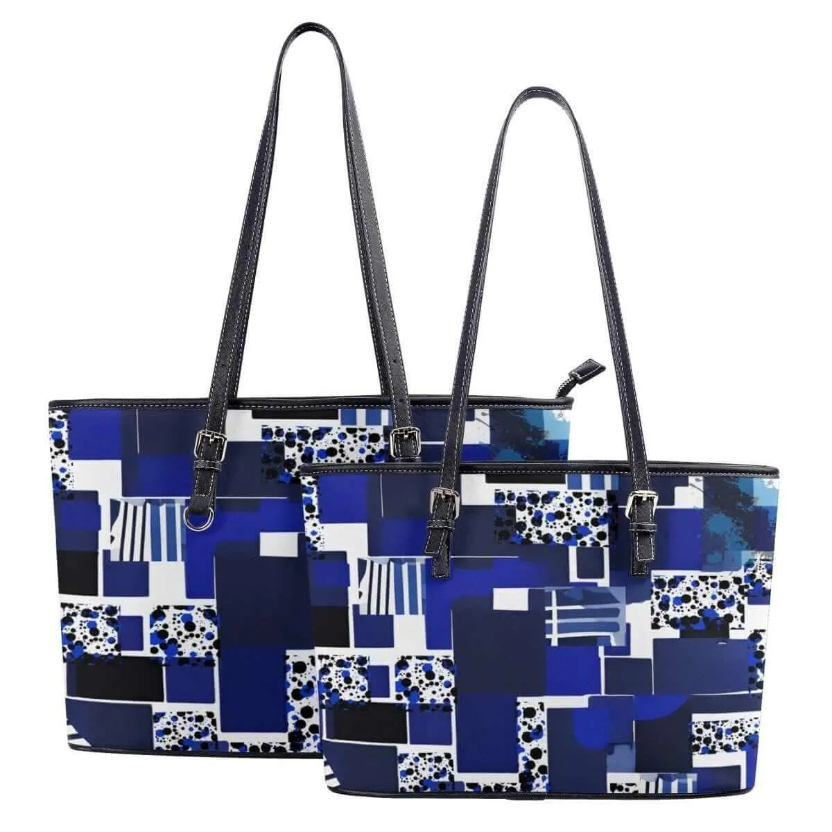 Blue White Black Fashion Tote