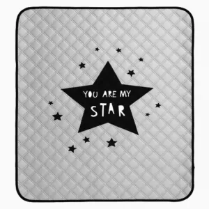 Borny Quilted Waterproof Mats You Are My Star Gray