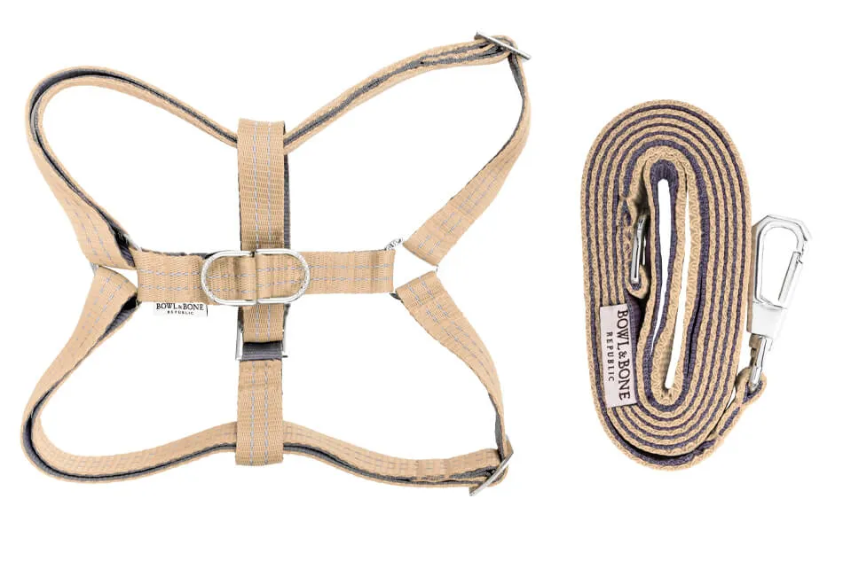 Bowl and Bone Active Beige Dog Harness