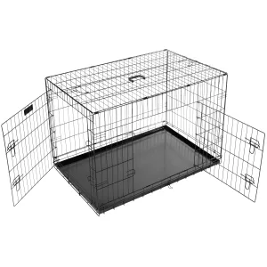 Bunty Metal Dog Cage Crate Bed Portable Pet Puppy Training Travel Carrier Basket