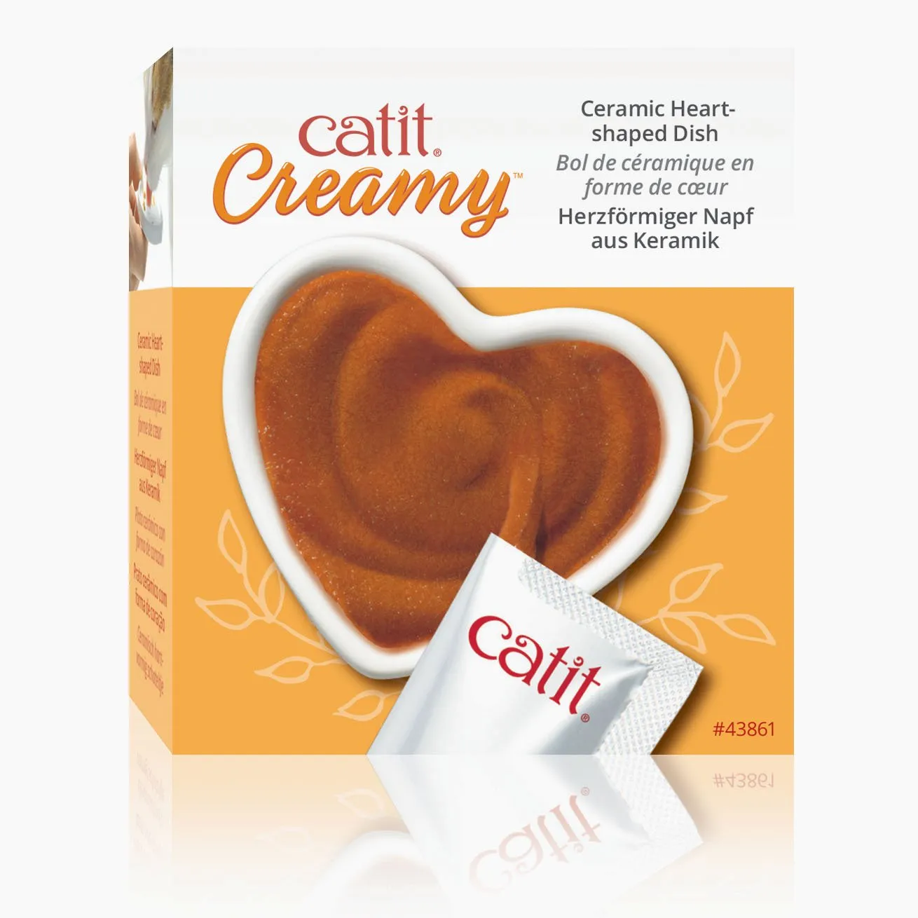 Catit Creamy Heart-Shaped Treat Dish