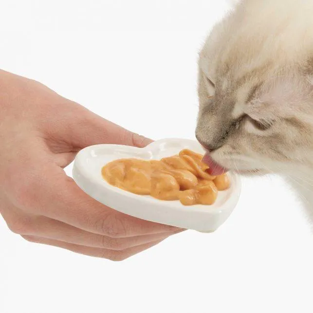 Catit Creamy Heart-Shaped Treat Dish