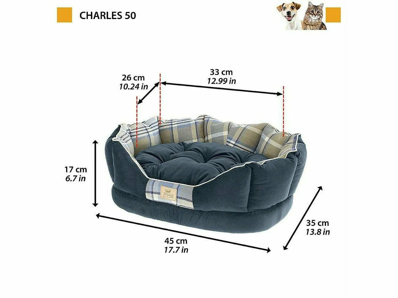 CHARLES 50 CUCCIA BLU