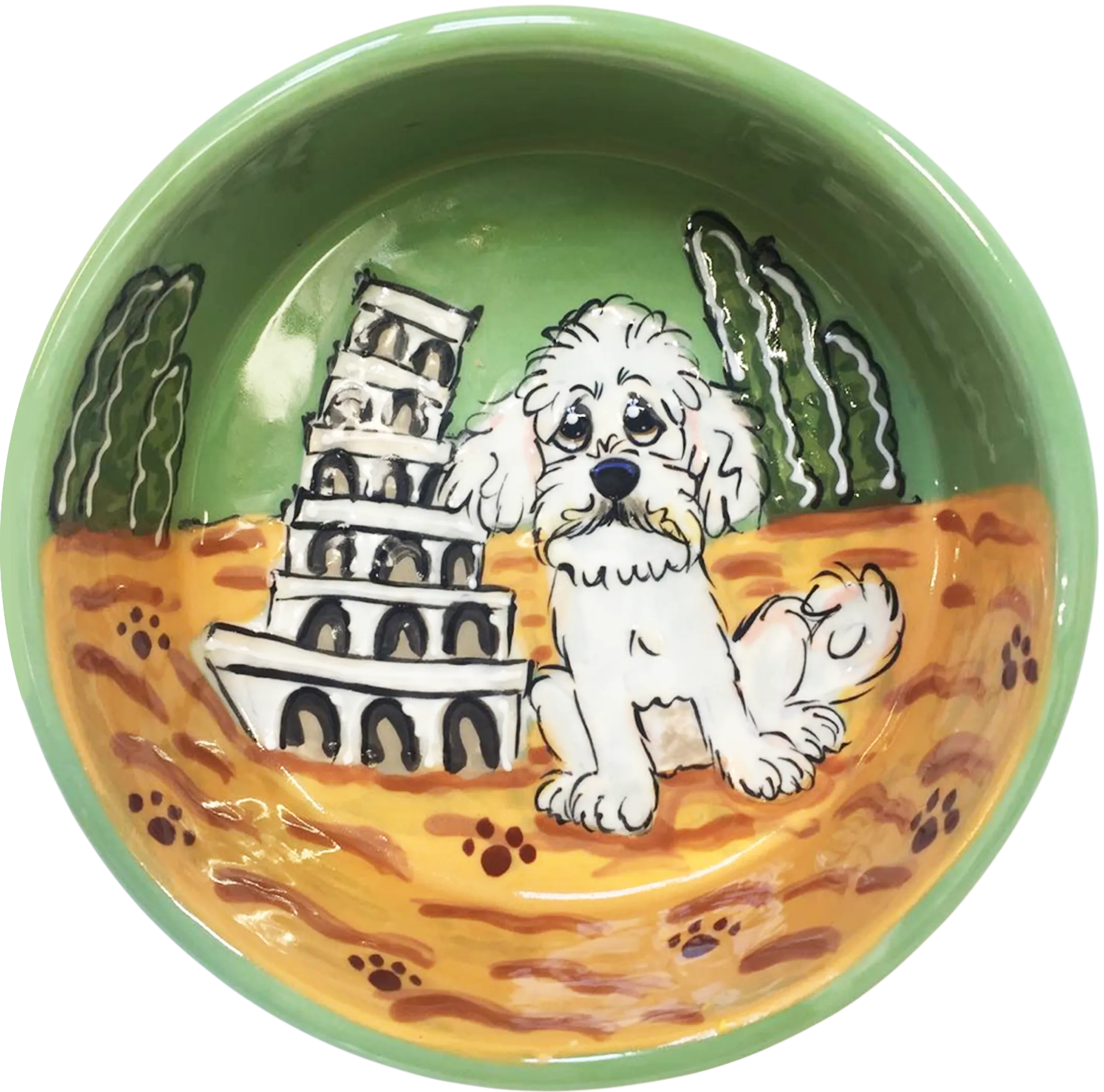 Ciao Italy Maltese Dog Bowl