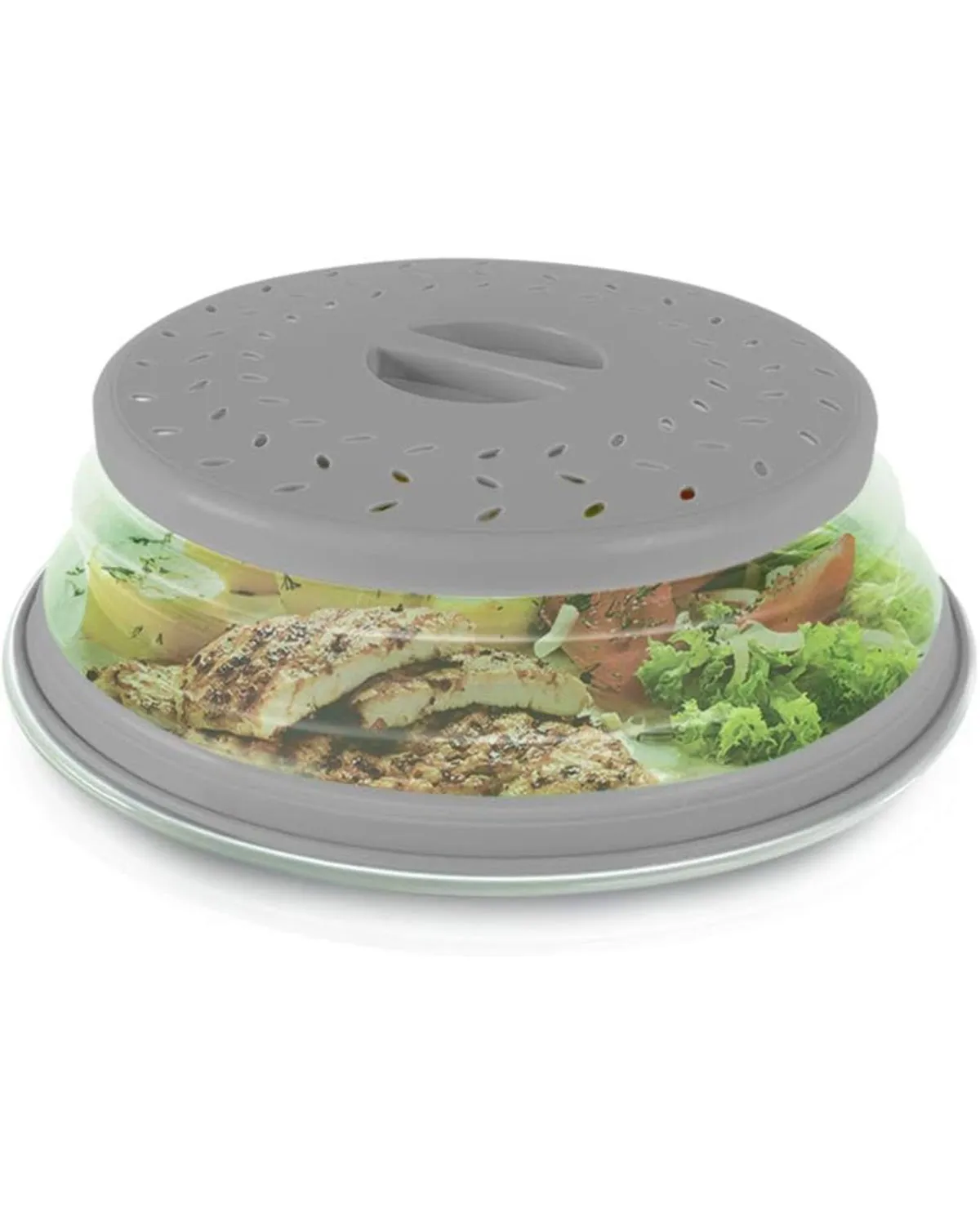 Collapsible Splatter Shield & Ventilated Microwave Cover