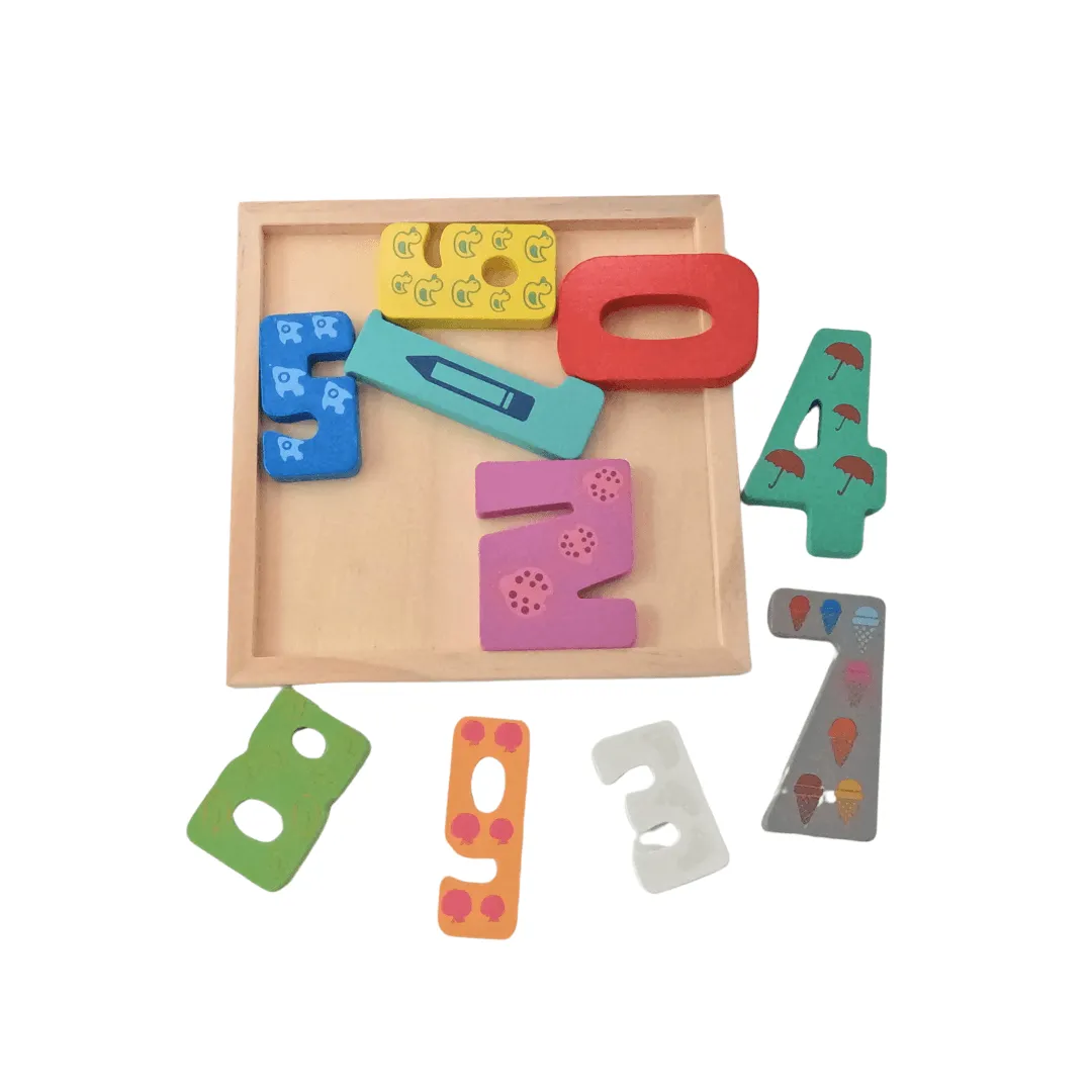 Combo of 2 Wooden Puzzle for kids Math Numbers Learning, Dino (Square) Jigsaw Puzzle for kids Montessori Knowledgeable Toys for Kids above 18 months