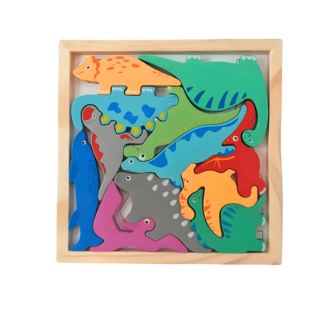 Combo of 2 Wooden Puzzle for kids Math Numbers Learning, Dino (Square) Jigsaw Puzzle for kids Montessori Knowledgeable Toys for Kids above 18 months