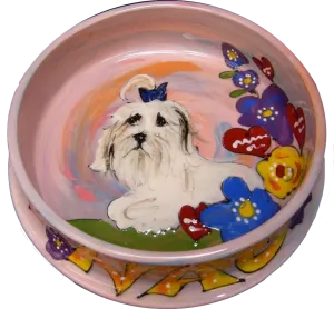 Coton de Tulear Dog Bowl