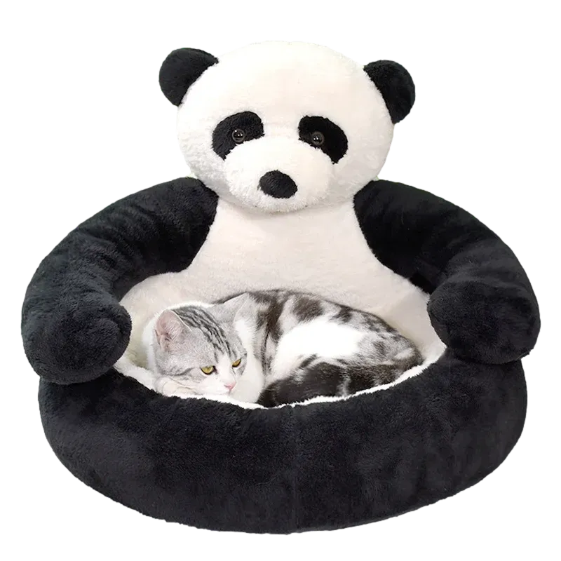 Cozy Semi-Enclosed Bear-Shaped Pet Bed for Dogs and Cats