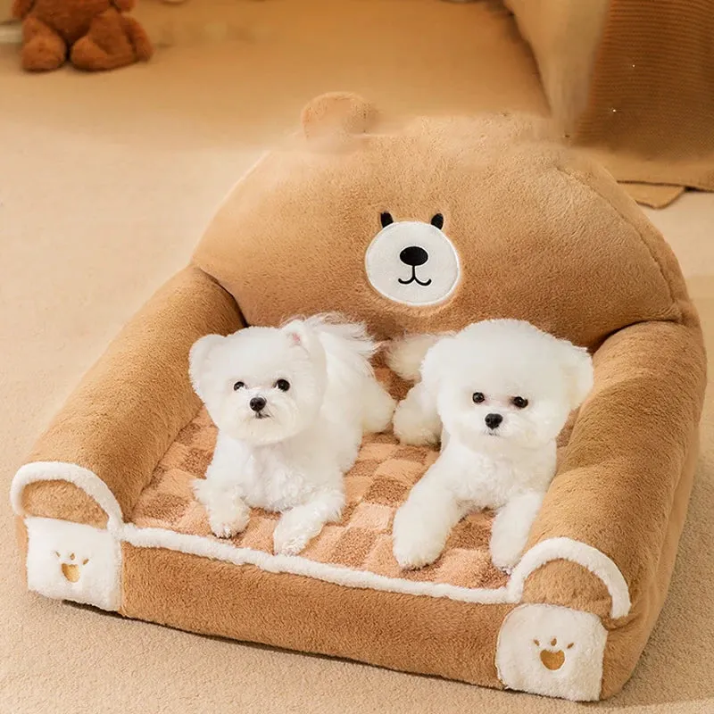 Cozy Winter Pet Bed for Small Dogs and Cats