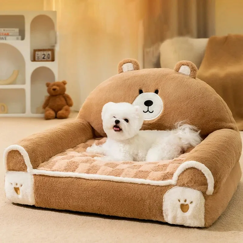 Cozy Winter Pet Bed for Small Dogs and Cats