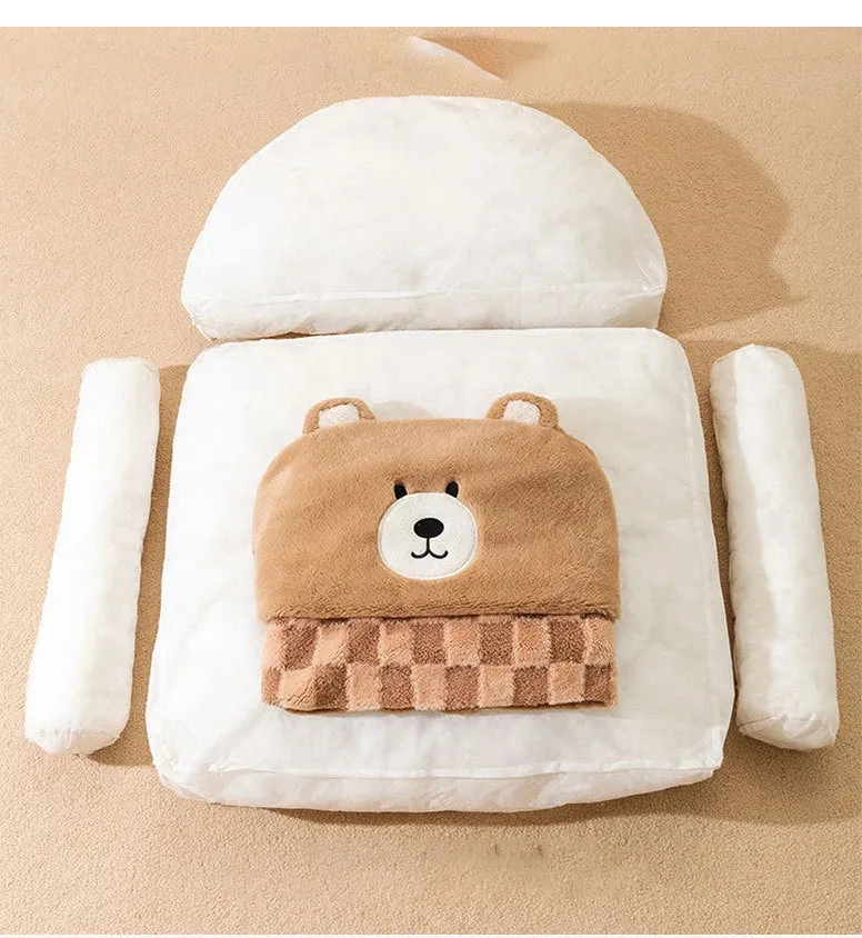 Cozy Winter Pet Bed for Small Dogs and Cats