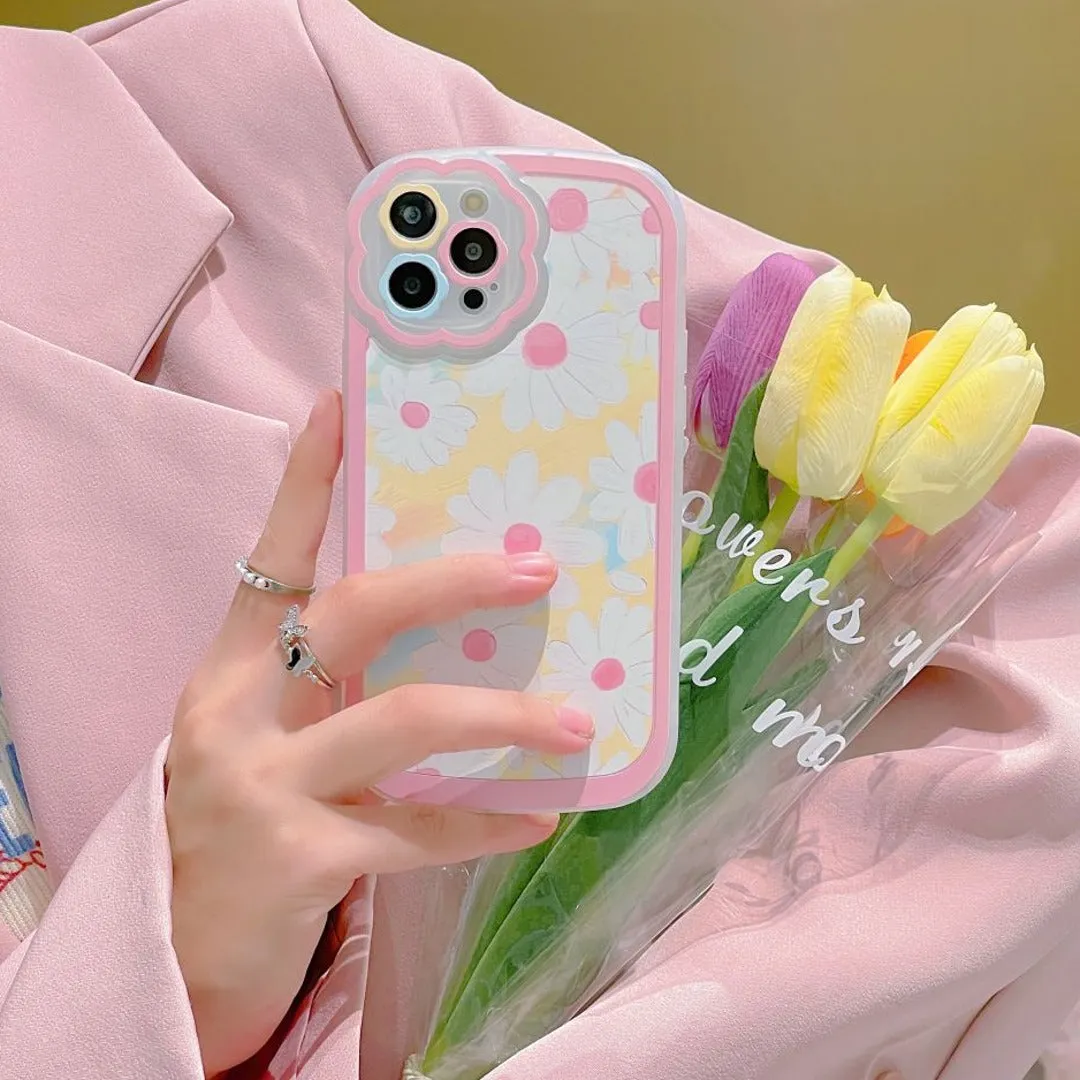 Cute White Daisy Flower Protective Case