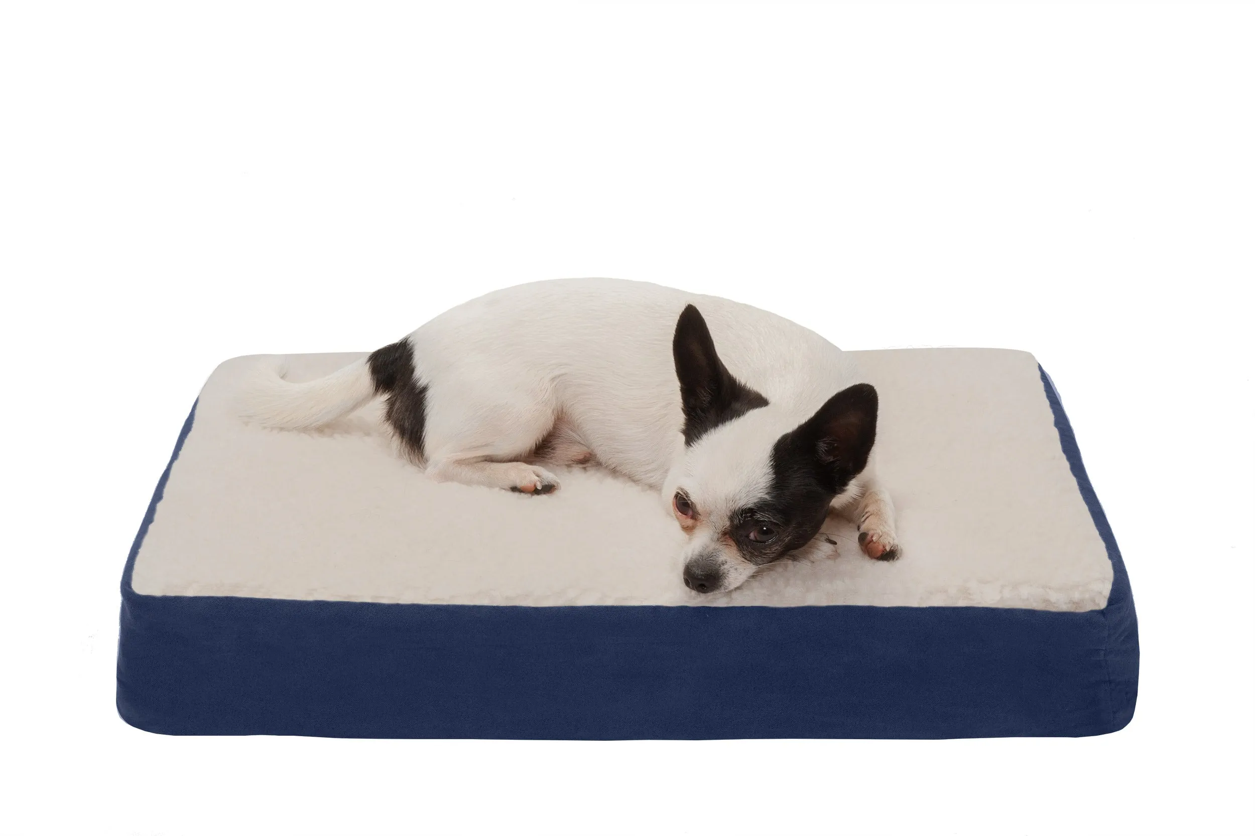 Deluxe Mattress Dog Bed - Faux Sheepskin & Suede