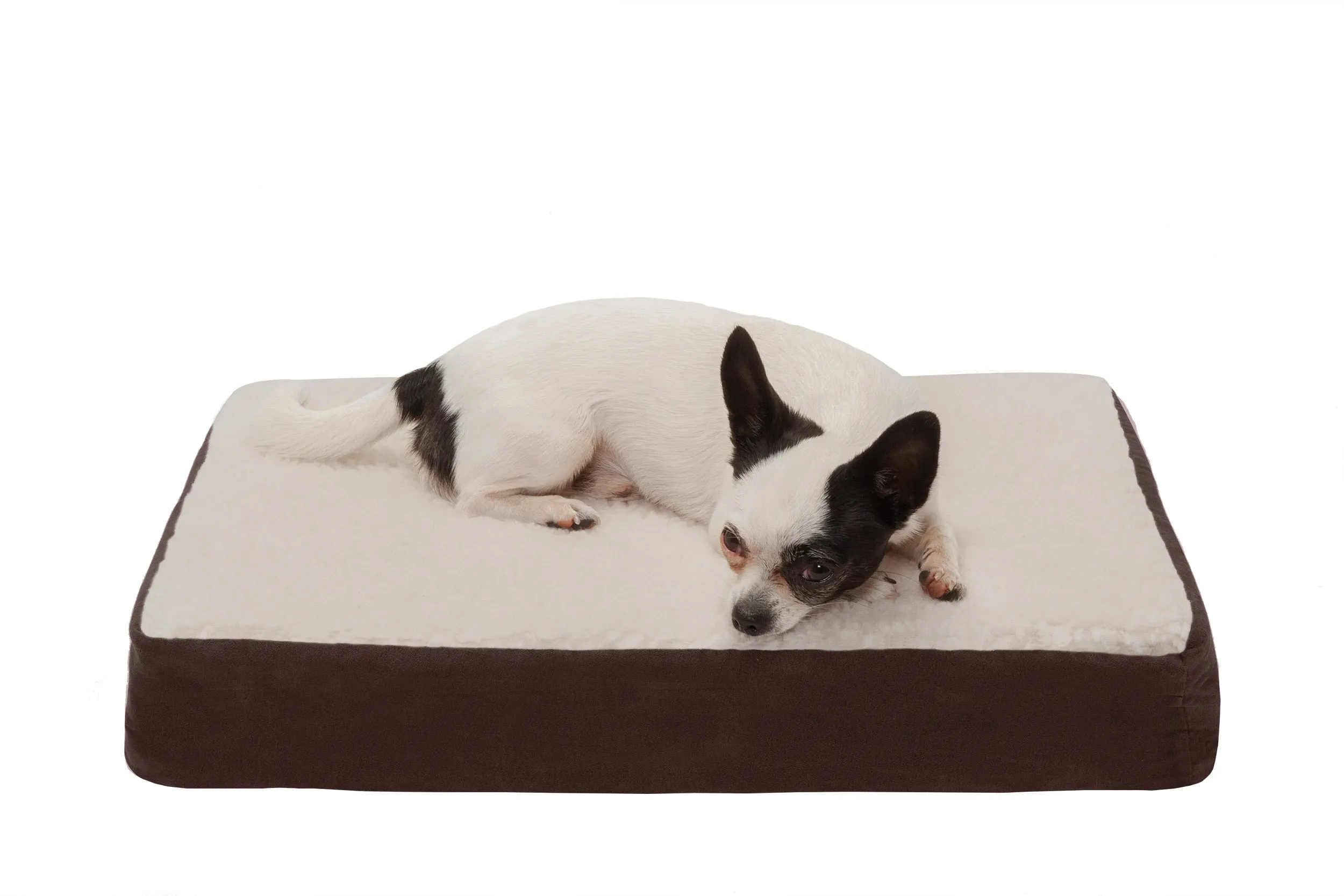 Deluxe Mattress Dog Bed - Faux Sheepskin & Suede