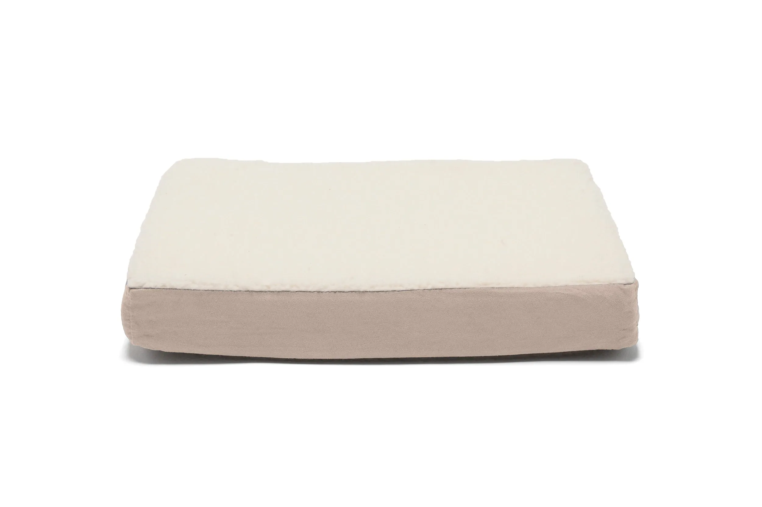 Deluxe Mattress Dog Bed - Faux Sheepskin & Suede