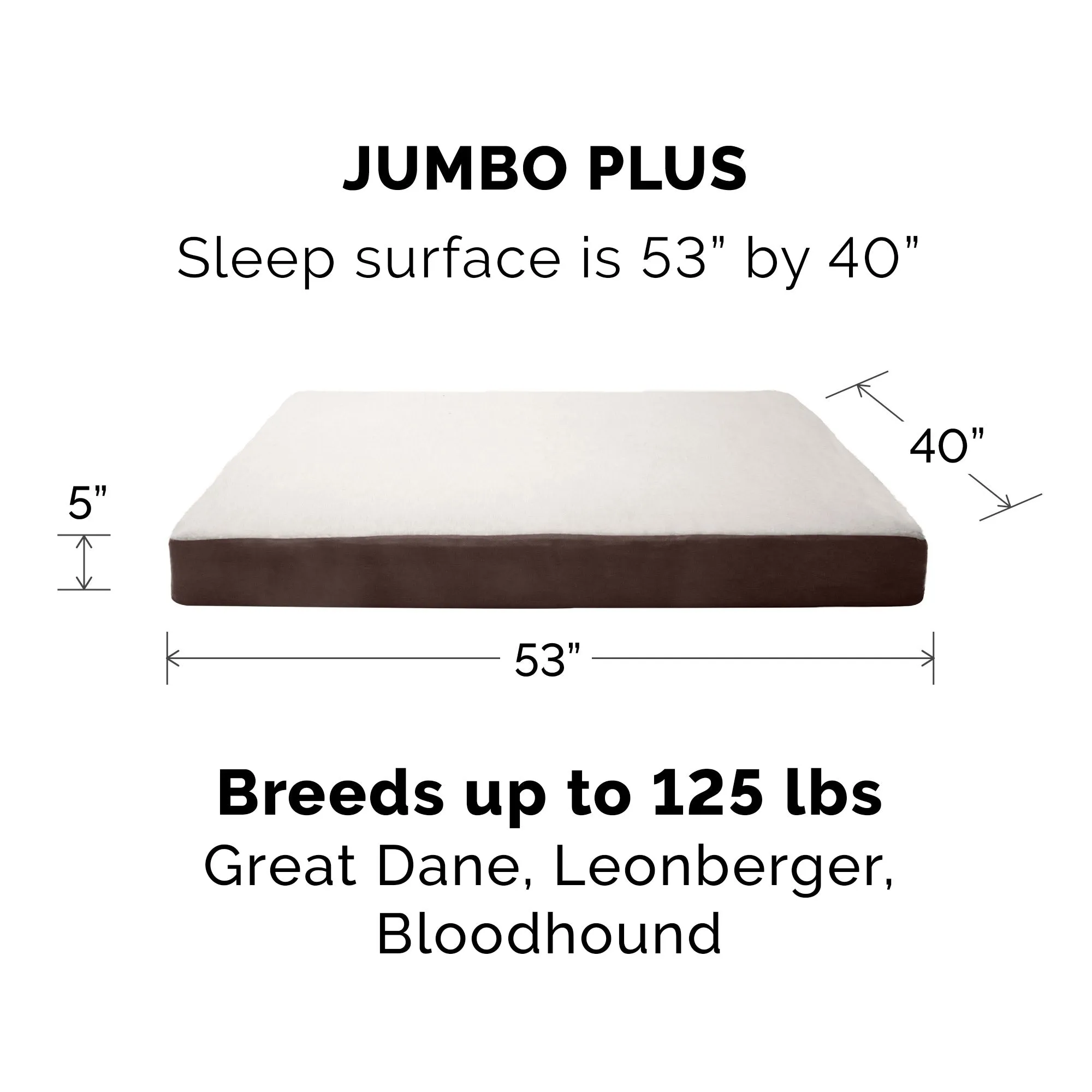 Deluxe Mattress Dog Bed - Faux Sheepskin & Suede