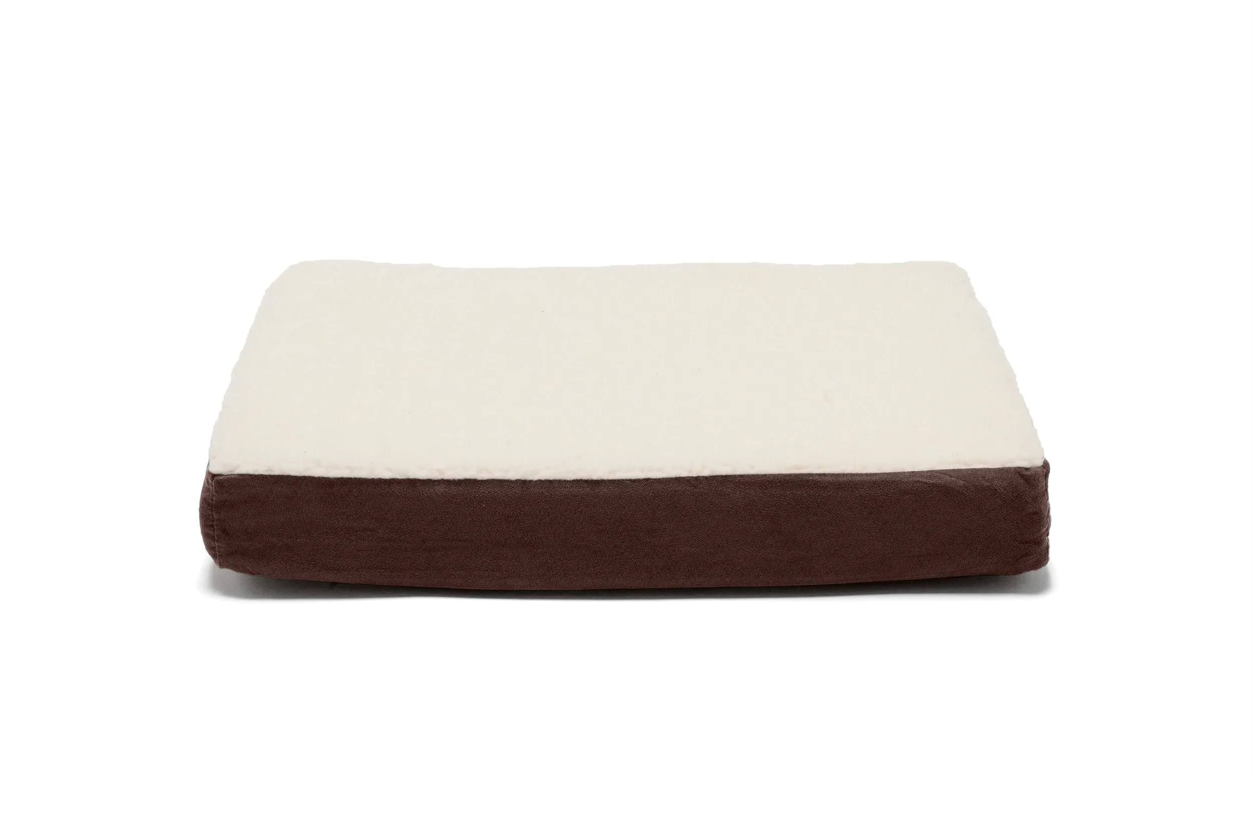 Deluxe Mattress Dog Bed - Faux Sheepskin & Suede