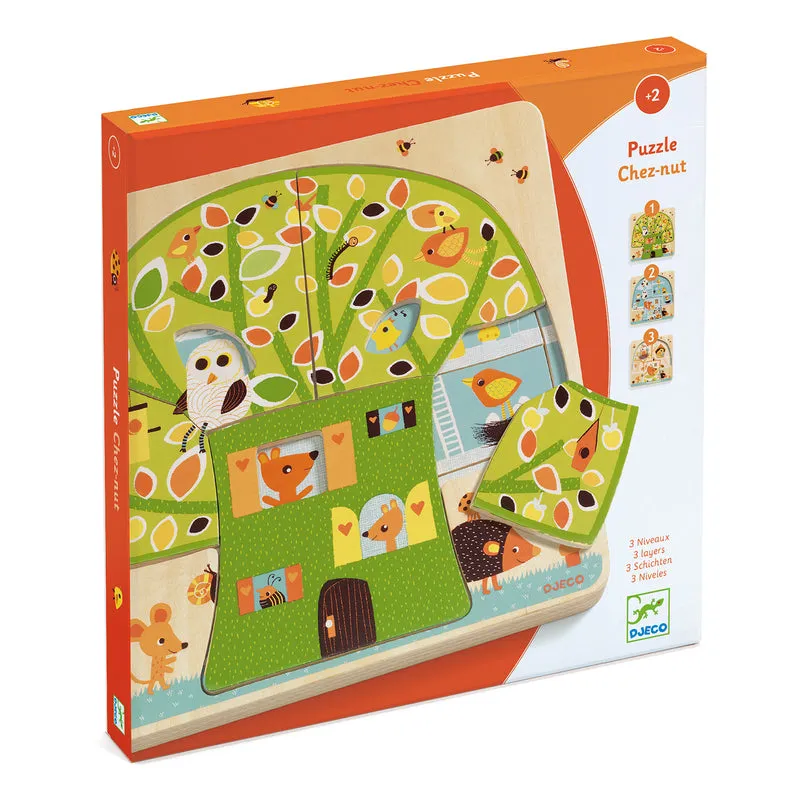 Djeco Puzzle Tree House 3 Layers Wooden