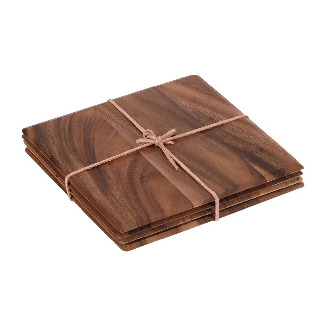 DL134 Square Acacia Table Mat (Pack of 4)