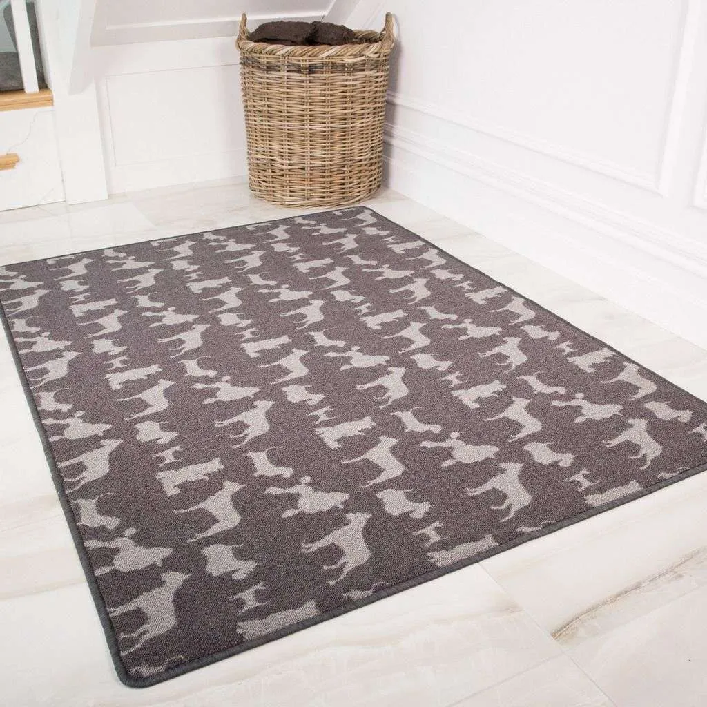 Dog Print Washable Runner Rug