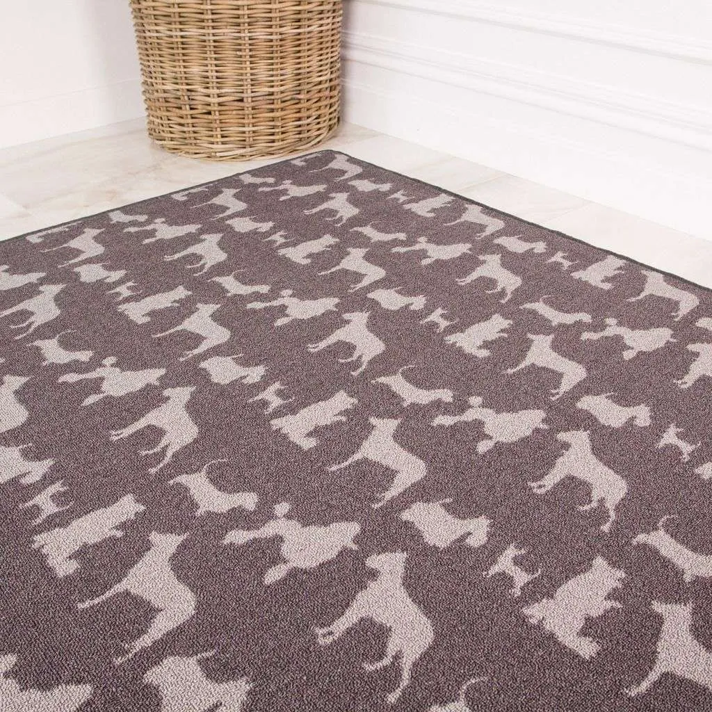 Dog Print Washable Runner Rug