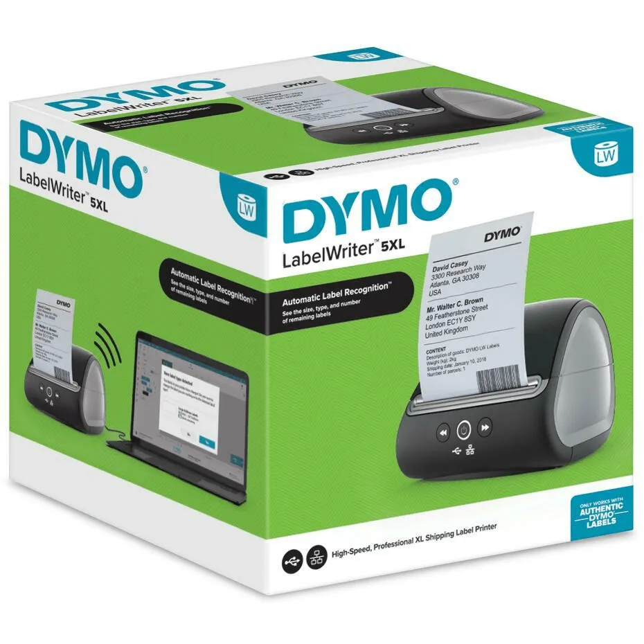 Dymo Labelwriter 5XL Label Printer Starter Pack Label Rolls Courier eParcel Letters Machine 4XL Replacement