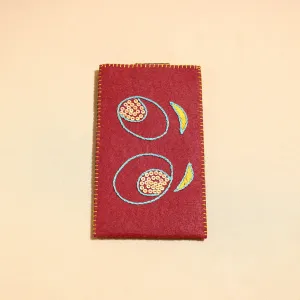 Handcrafted Embroidered Felt Mobile Pouch