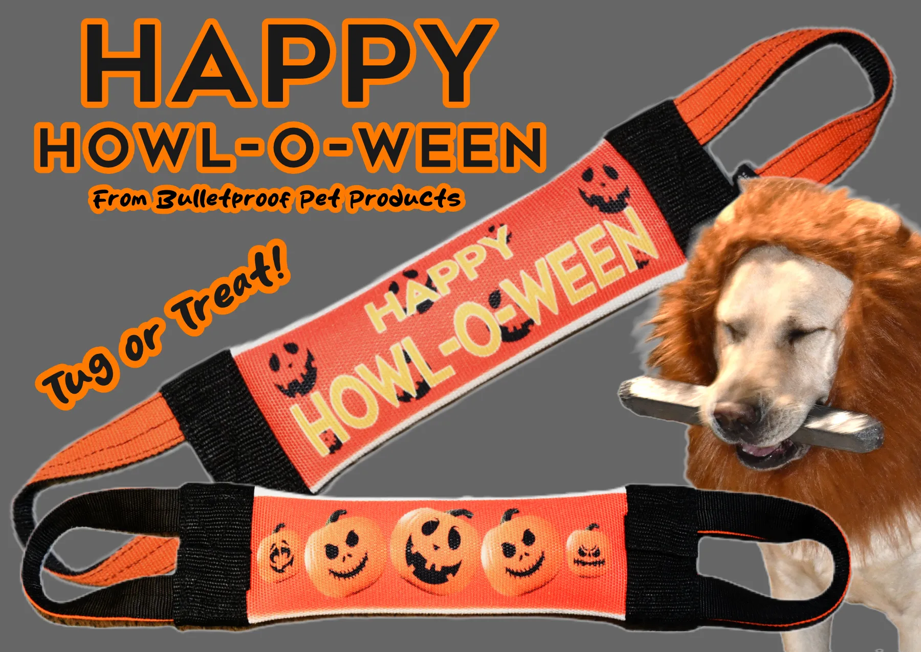 Happy Howl-O-Ween Halloween Fire Hose Training Tug - Holiday Series