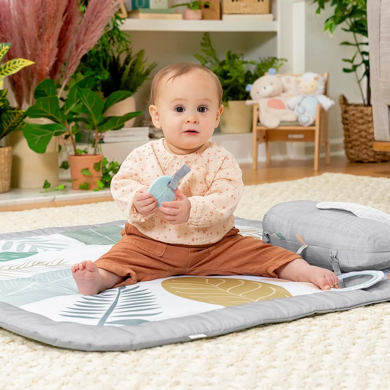 Ingenuity Sprout Spot Baby Milestone Tummy Time Activity Mat and Play Gym Unisex