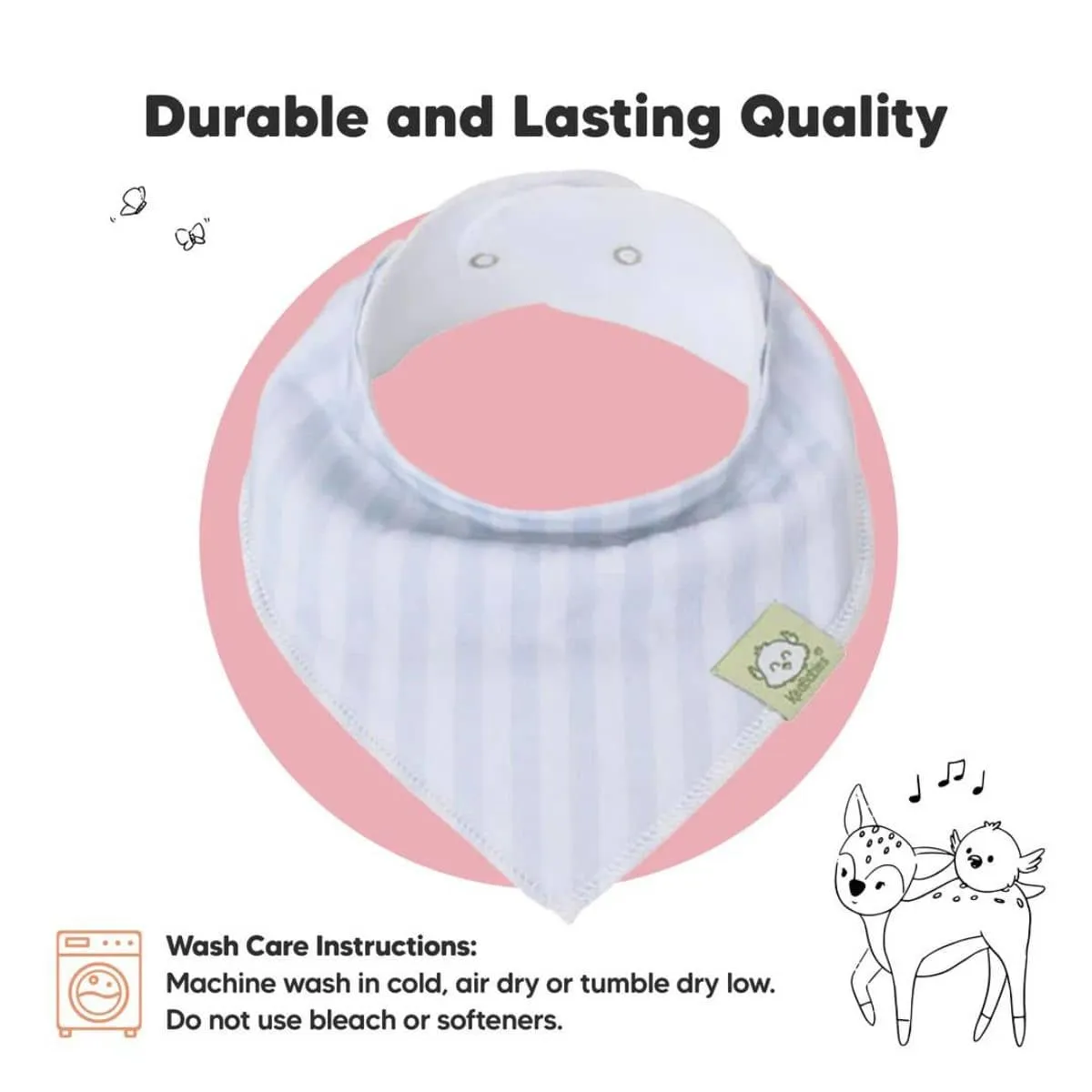 KeaBabies Organic Bandana Bibs Set - Constellation