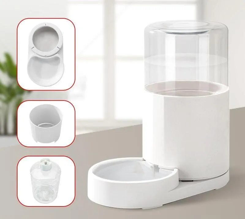 Large Capacity Minimalist Automatic Cat Feeder and Water Dispenser