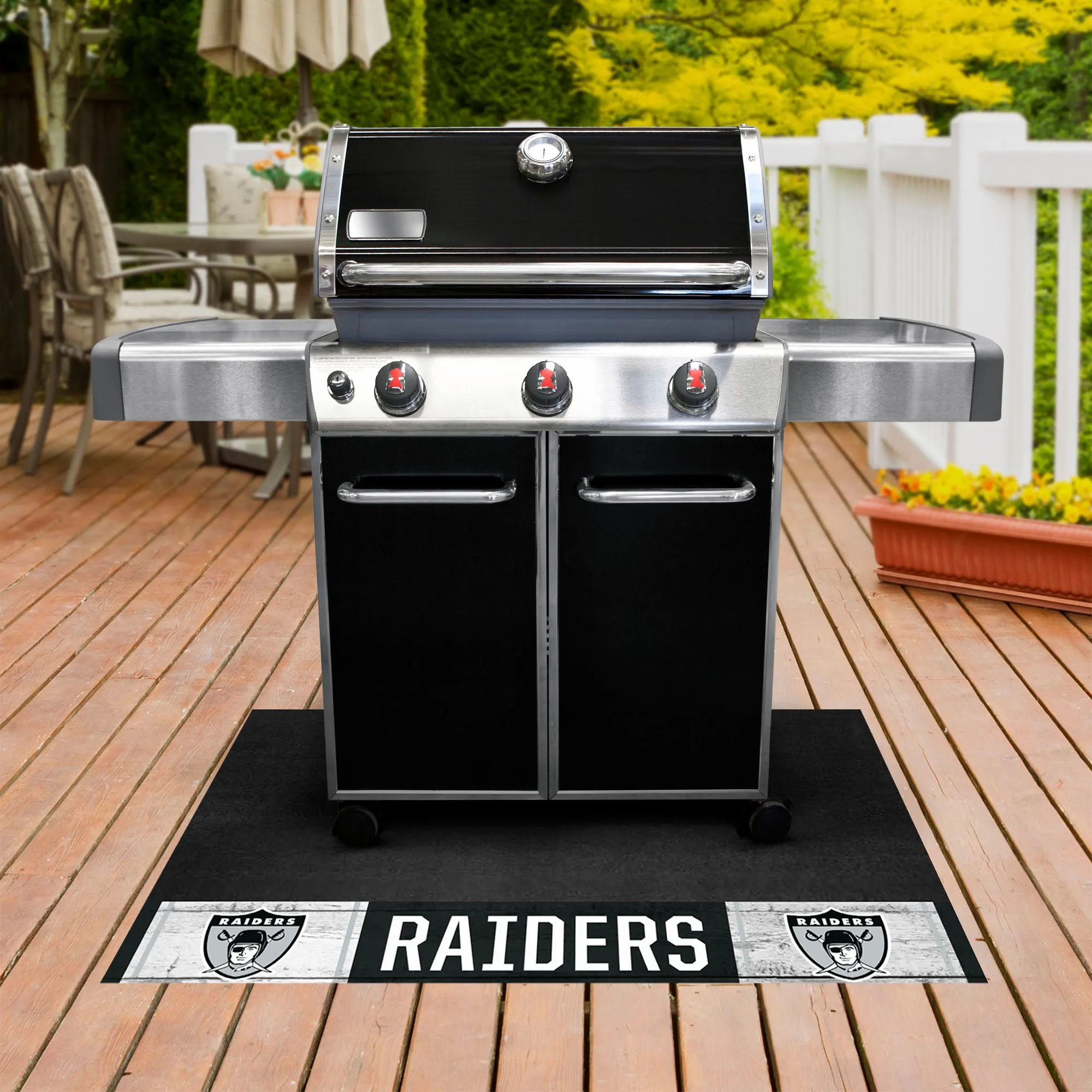 Las Vegas Raiders Vinyl Grill Mat - 26in. x 42in., NFL Vintage