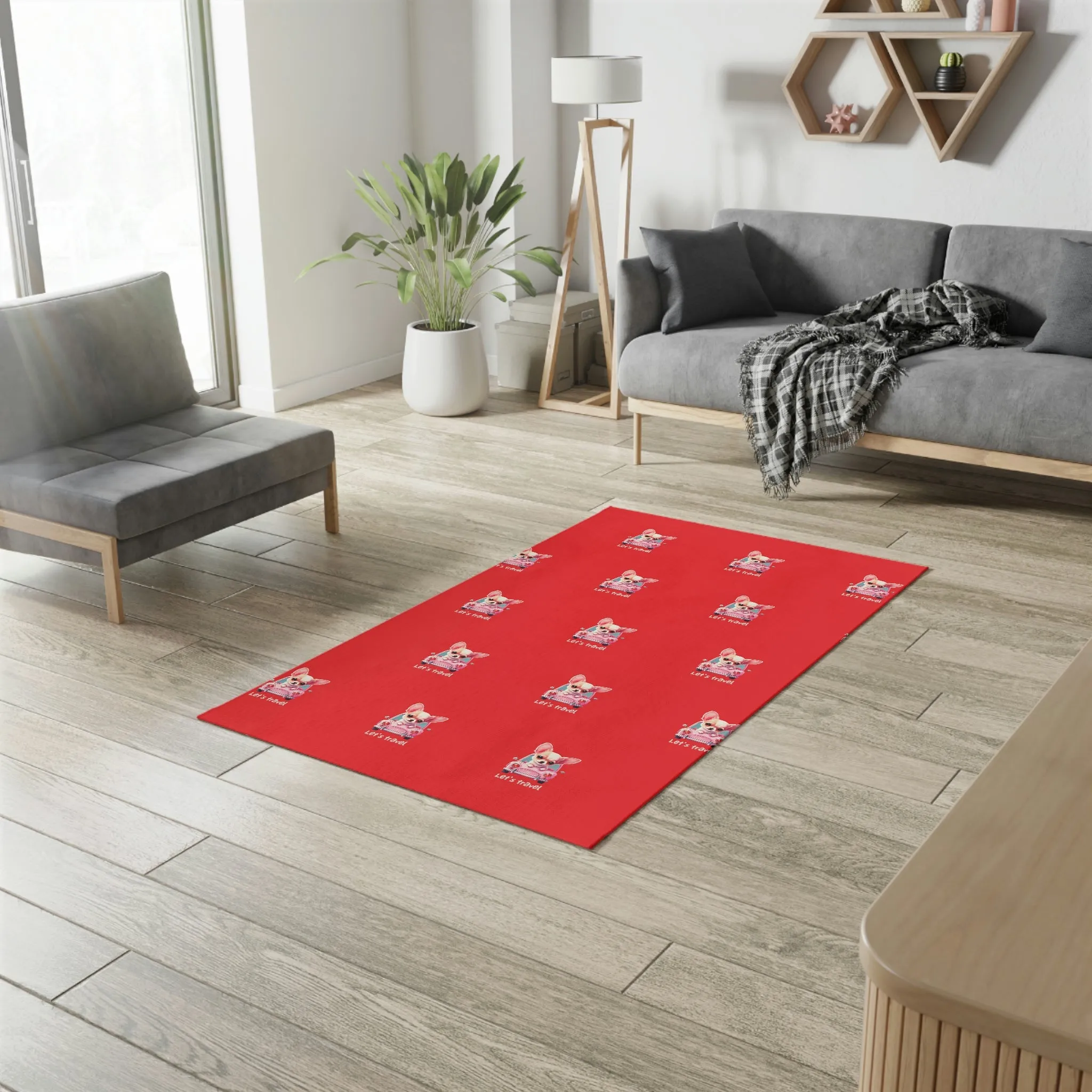 Let's Travel Dog POD Dobby Rug